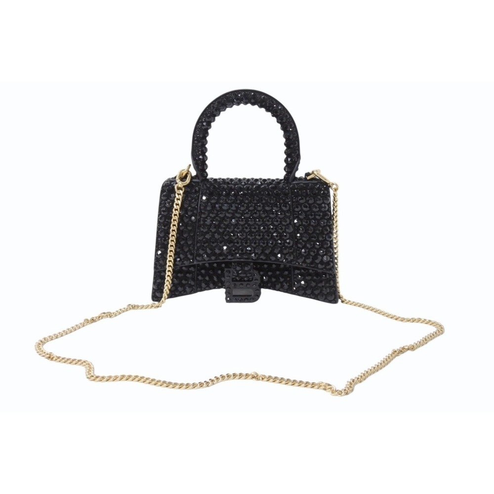 Balenciaga Couture Hourglass Black XS Paris Handbag Crystals Swarovski - Picture 2 of 9